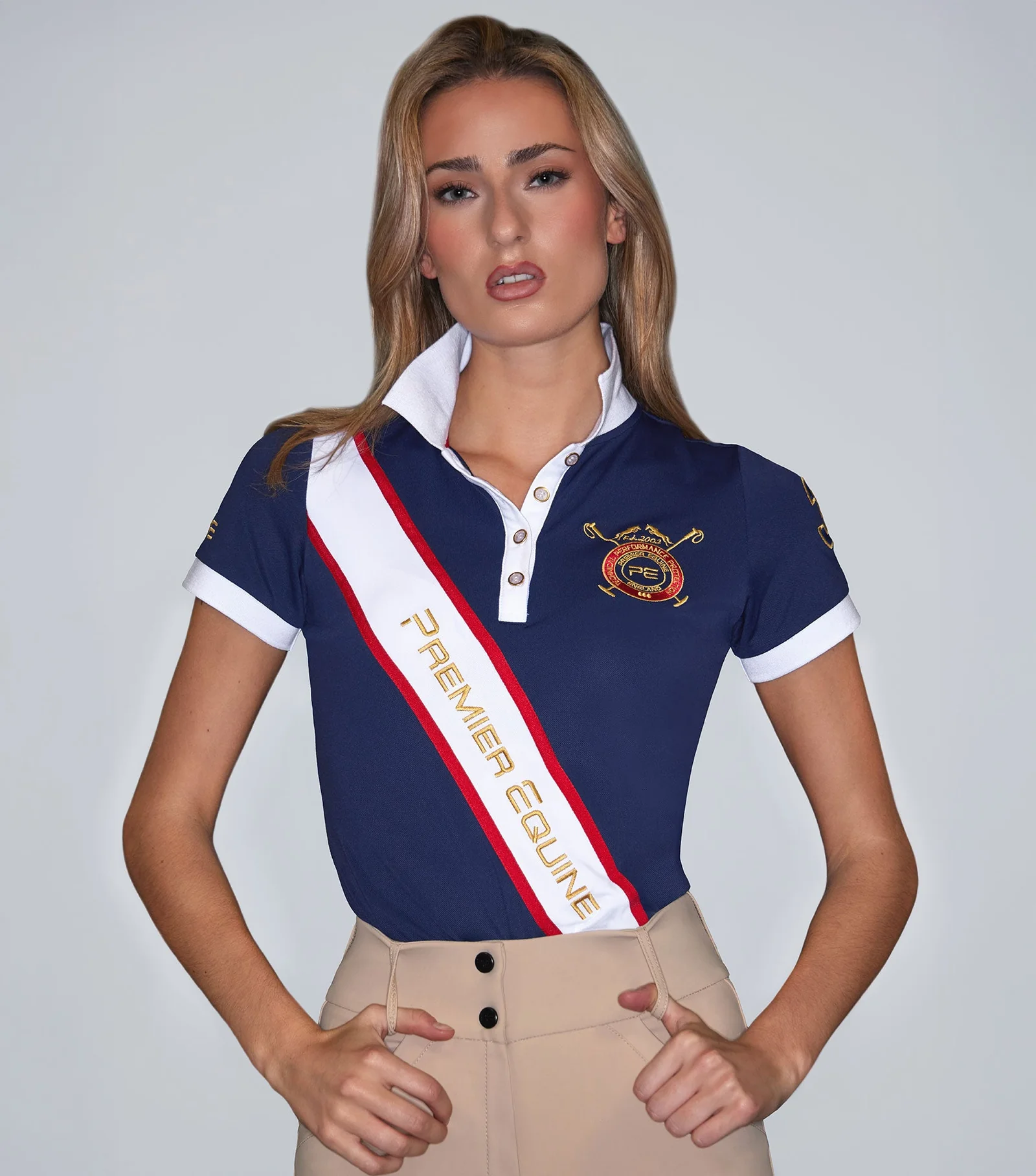 PEI Ladies navy heritage riding top - Image 2